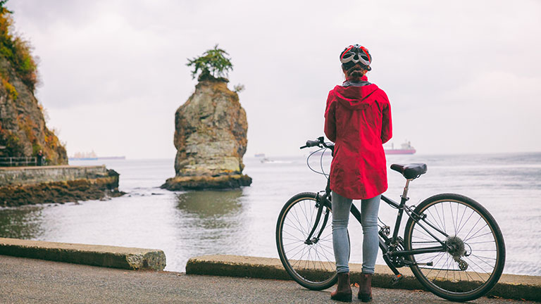 Bike Stanley Park; Andando en Bicicleta en Stanley Park Canada